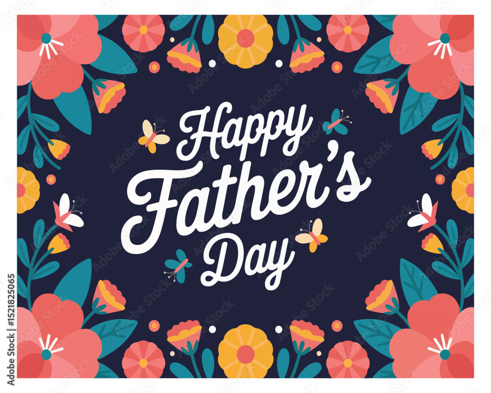 Fototapeta premium father's day celebration illustration vector