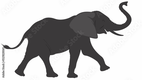 Majestic African Elephant Illustration A Powerful Symbol of Strength and Wisdom
