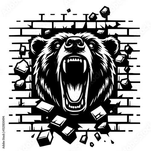 lion, head, vector, tiger, animal, tattoo, illustration, wild, cat, bear, mascot, mammal, cartoon, face, black, art, symbol, tribal, angry, grizzly, wolf, power, predator, teeth, beast