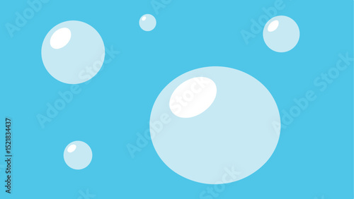 Bubbles floating with a light blue background suitable for various design projects