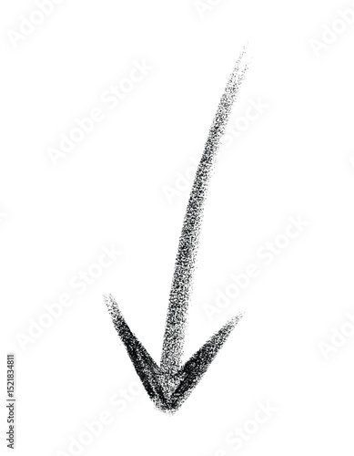 Hand-drawn crayon Balck arrow marker isolated PNG transparent. Hand-drawn brush stroke arrows on a transparent background	
