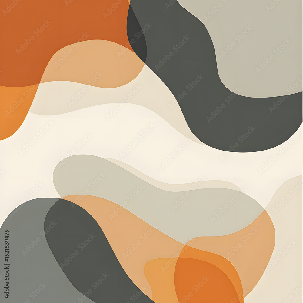 custom made wallpaper toronto digitalMinimalist Abstract Background – Organic Rounded Shapes and Soft Colors