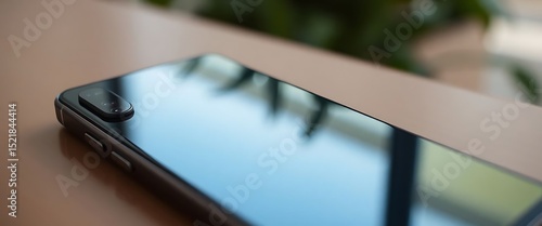close up of a cell phone on a table