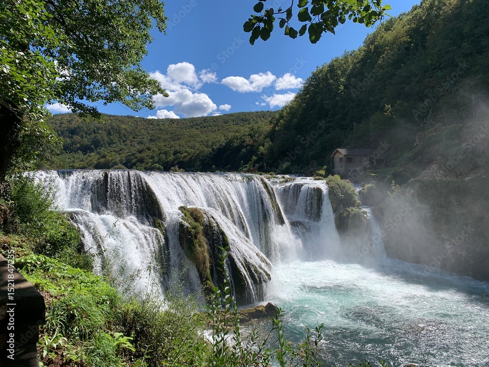 Fototapeta premium gorgeous waterfall in Europe