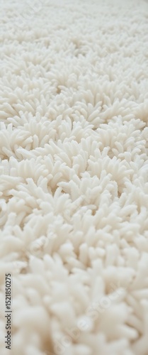 close up of a white carpet with lots of white stuff on it