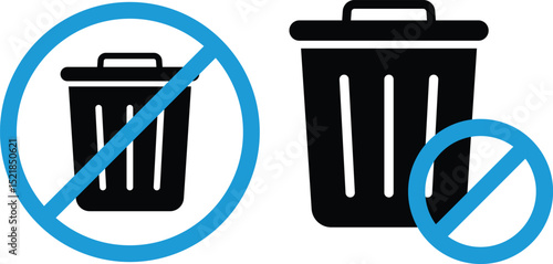 delete icons set vector. trash can icon symbol, Vector isolated icons .