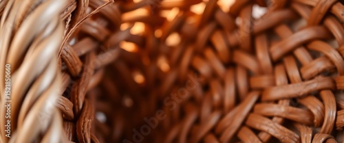 close up of a basket with a brown handle
