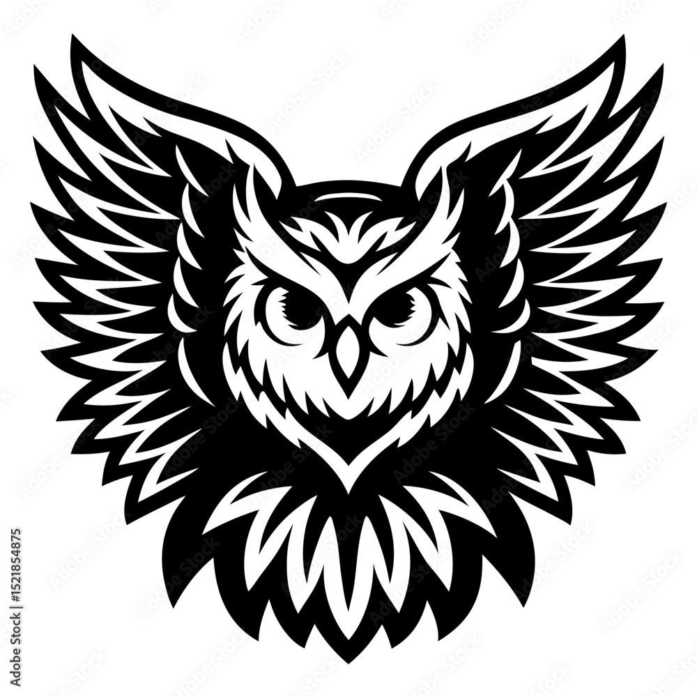 Obraz premium owl tattoo