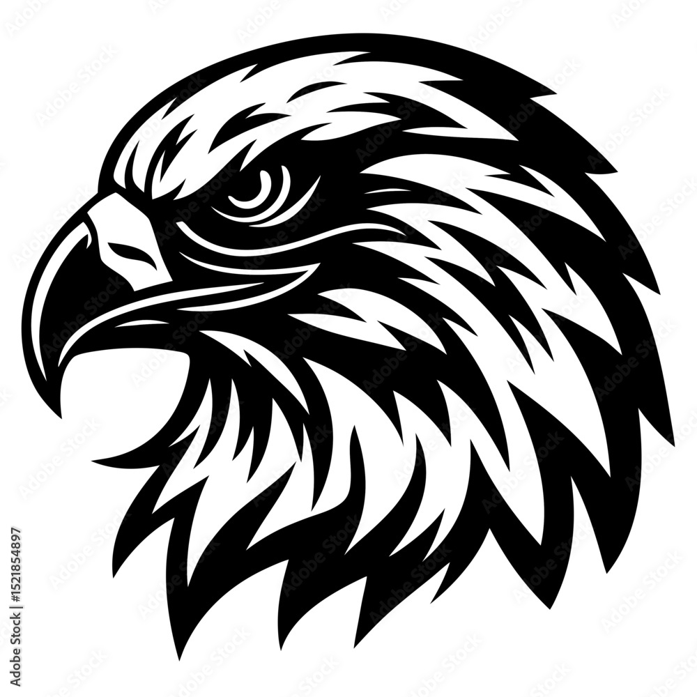 Fototapeta premium eagle head vector illustration