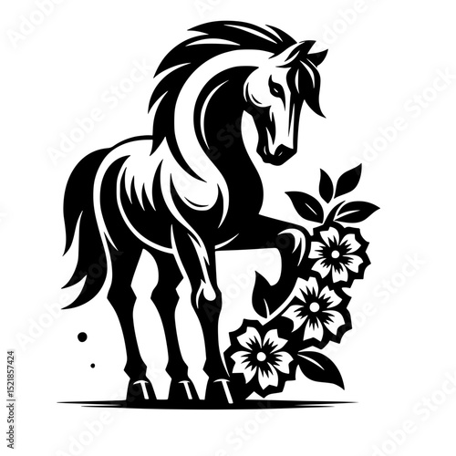 horse, animal, vector, illustration, stallion, farm, silhouette, black, mammal, mane, design, cartoon, wild, running, drawing, tattoo, pony, run, equestrian, nature, symbol, mustang, head, art, sketch