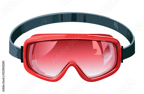 Vibrant Red Winter Sport Protective Eyewear