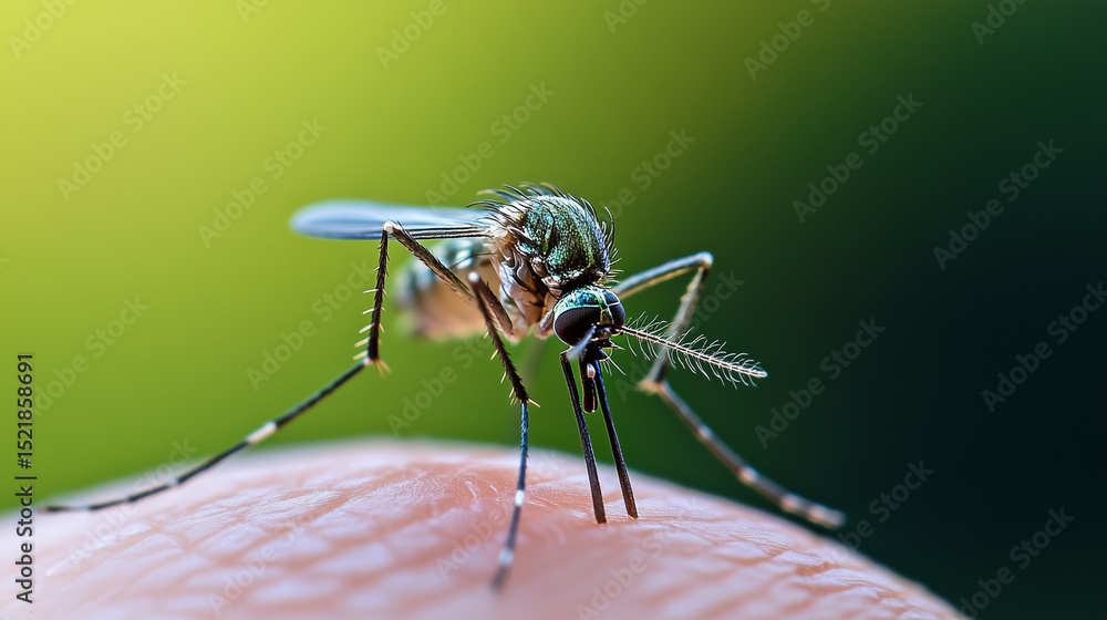 custom made wallpaper toronto digitalMacro Photo of a Mosquito on a Human Finger in Sharp Focus