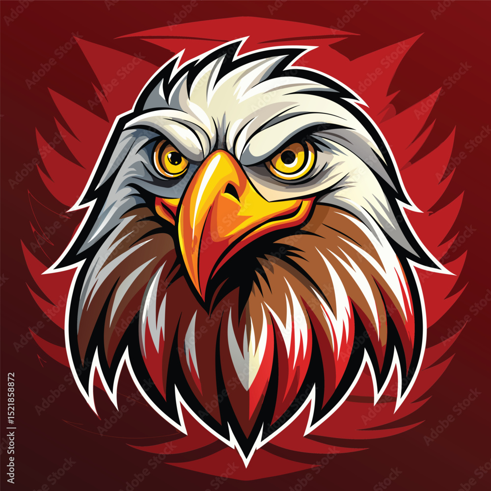 Fototapeta premium Majestic Eagle Head Illustration for Sports Team or Brand Identity