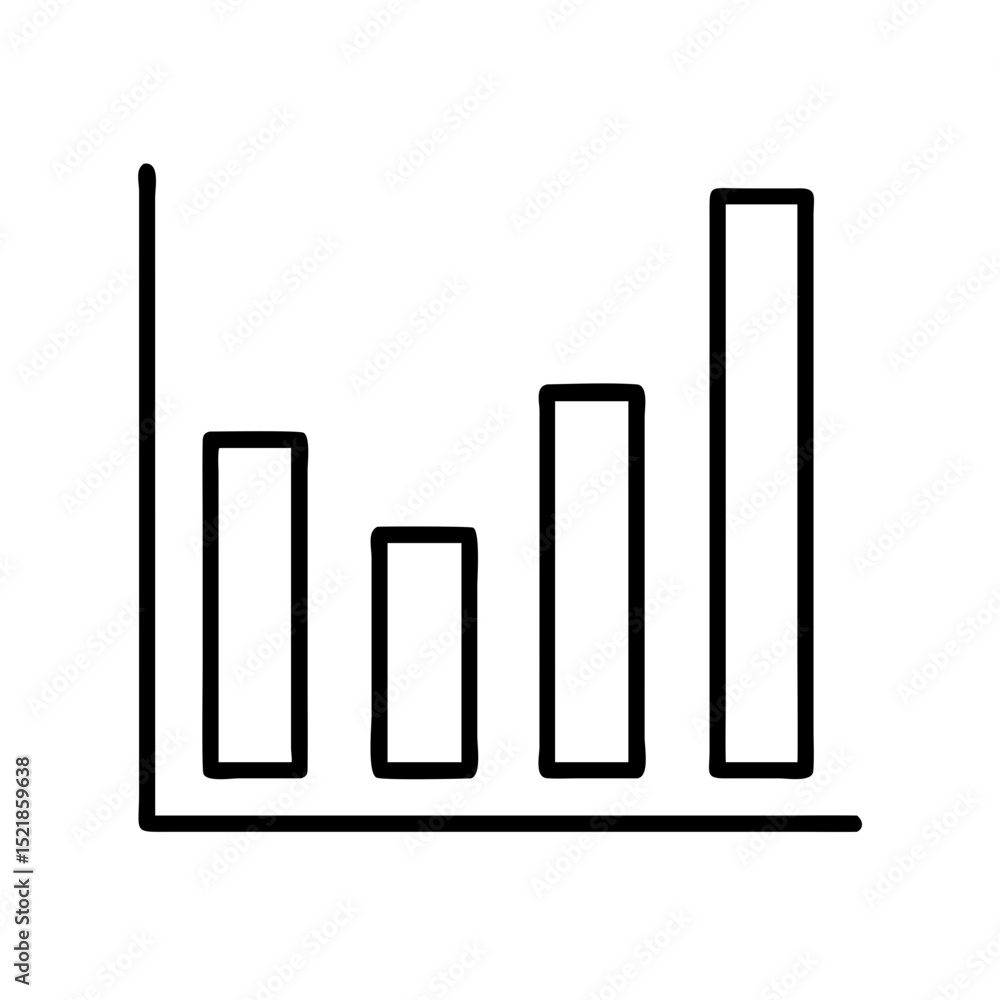 View simple bar chart graph diagram vector illustration for business data analysis and presentation View simple bar chart graph diagram vector illustration for business data analysis and presentation