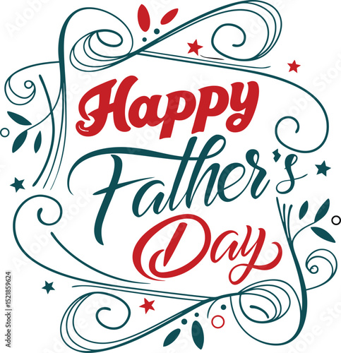 Wallpaper Mural Happy fathers day elegant calligraphy design Torontodigital.ca