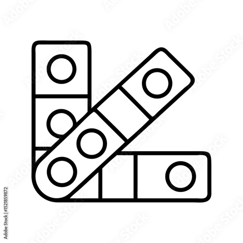 Dominoes falling vector illustration, game pieces, domino effect, chain reaction, strategy, play game