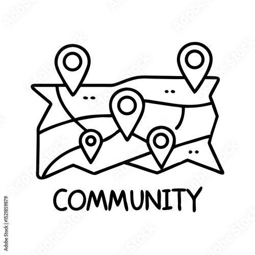 Find local community resources and support groups map with location pins for neighborhood network events