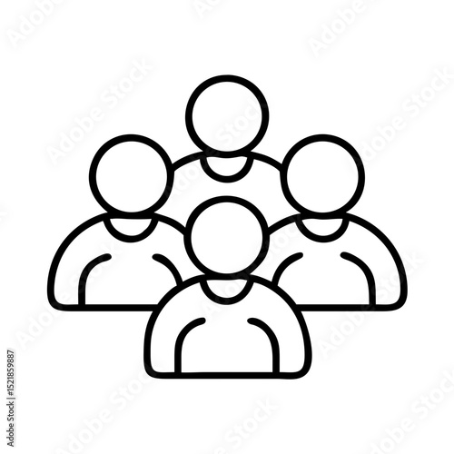 Illustration of team group people community members staff crowd organization partnership concept icon vector 95