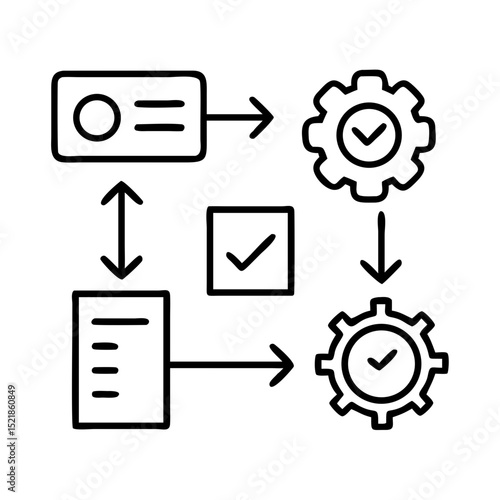 Workflow automation process diagram: streamline operations, enhance efficiency, and optimize tasks flow