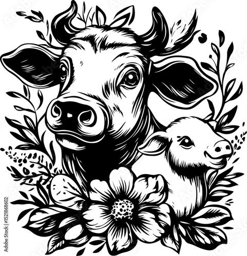 vector, tattoo, design, pattern, floral, illustration, tiger, head, art, ornament, animal, flower, black, decoration, seamless, silhouette, tribal, logo, nature, cat, drawing, leaf, symbol, dragon, wi