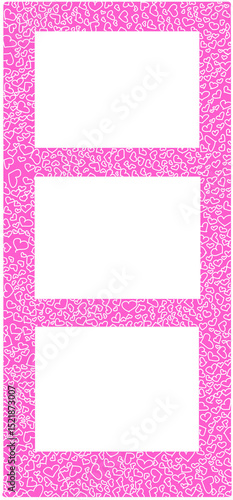 pink heart doodle photobooth frame