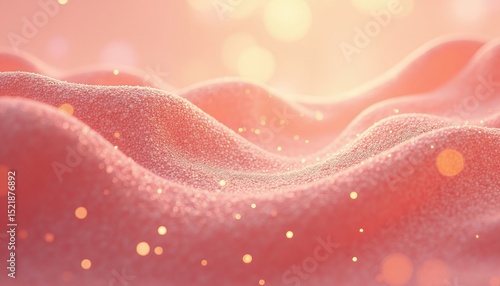 Pink Fabric Texture with Bokeh Lights
