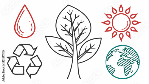 Sustainable Living Eco-Friendly Icons for a Greener Future