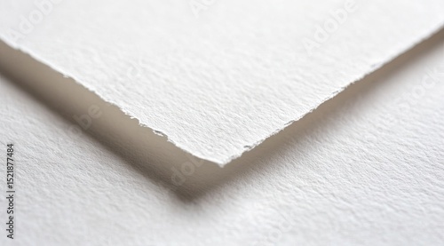 Close-up of two sheets of white paper, corner overlapping