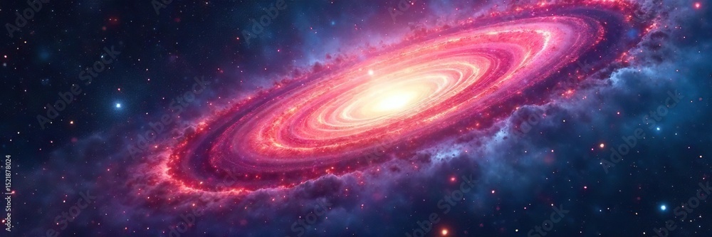 Fototapeta premium Abstract cosmic nebula with swirling vibrant gases, stellar dust and light years of space Perfect for science fiction, fantasy, or space exploration themes , starfield, galaxy, planetary