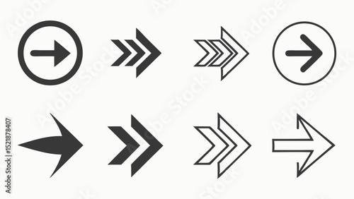 Collection of Arrow Icons  Vector Graphics for Web Design and UI