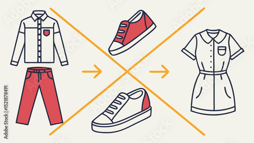 Mix and Match Fashion Creating Outfits with Simple Clothing Items