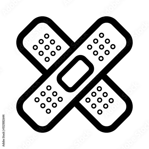 Bandage Icon Representing Healing First Aid Care and Recovery from Injuries