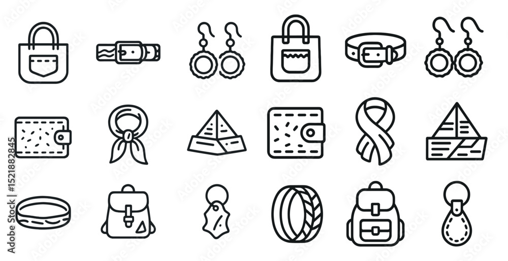 Fototapeta premium Fashion accessories collection: bags, jewelry, and more for stylish design inspiration