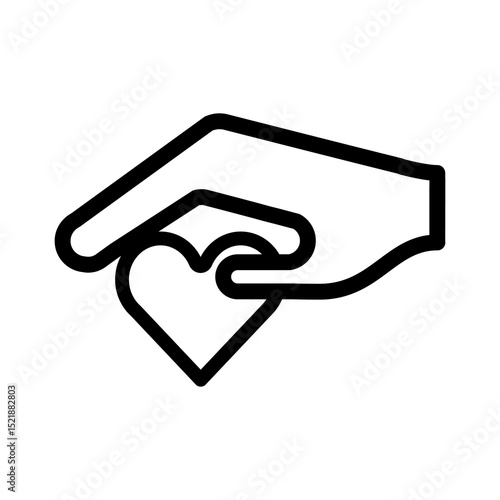 Hand Holding a Heart Icon Emphasizing Love Charity Care and Emotional Support