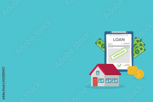 Wallpaper Mural House bank credit approved . Finance management. Loan agreement. Mortgage money credit. Loan disbursement, quick loan service, easy credit.	 Torontodigital.ca