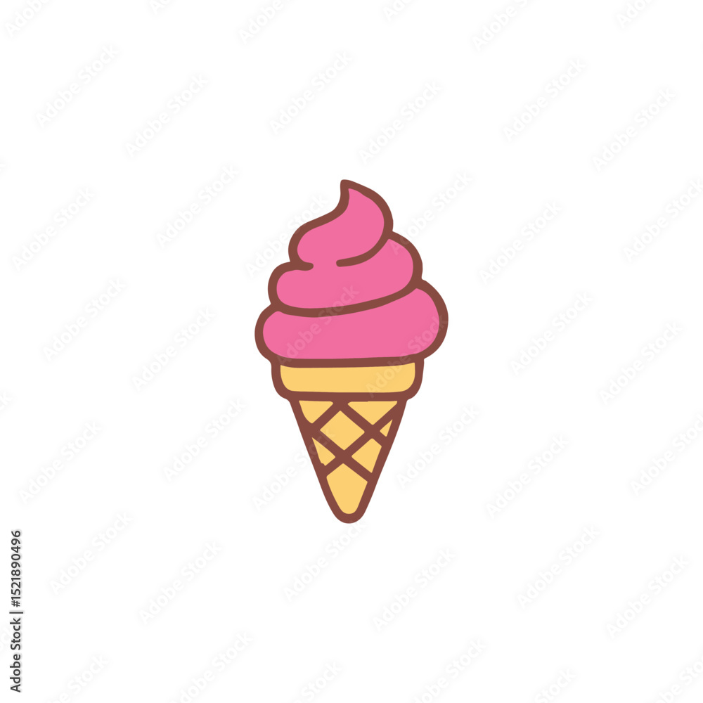 Ice Cream Cone Icon Vector Illustration Ice Cream Cone Icon Vector Illustration
