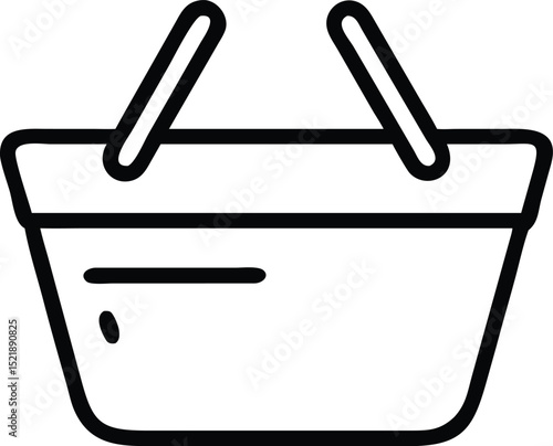 Silhouette of an empty shopping basket illustrating economic recession and financial hardship