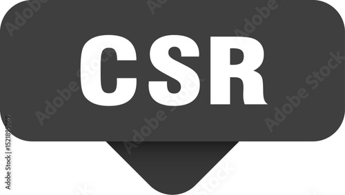csr sticker. csr sign on transparent background