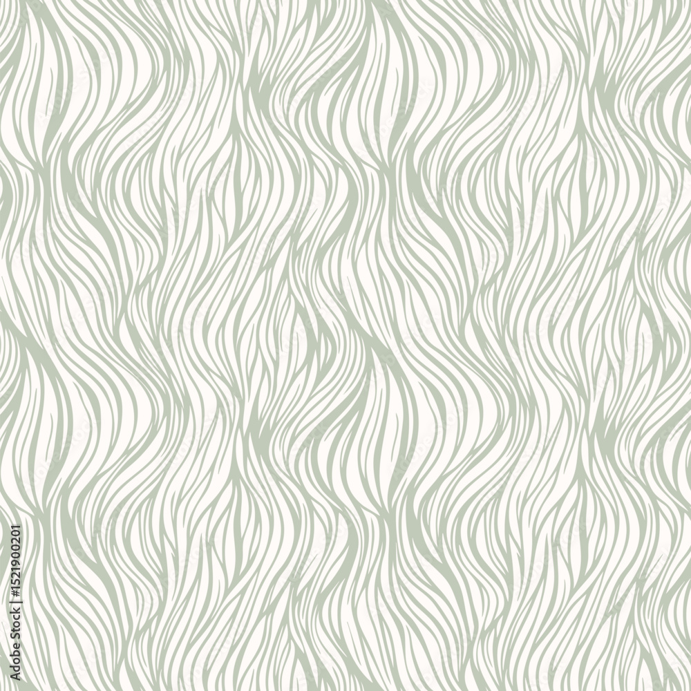 Vector seamless pattern with organic shapes, liquid wavy lines, fibers, threads, biological structures. Abstract tangled line background. Sage green color texture. Repeated geo design for decor, print Vector seamless pattern with organic shapes, liquid wavy lines, fibers, threads, biological structures. Abstract tangled line background. Sage green color texture. Repeated geo design for decor, print
