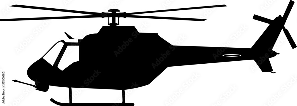 Obraz premium helicopter silhouette , copter icon vector 