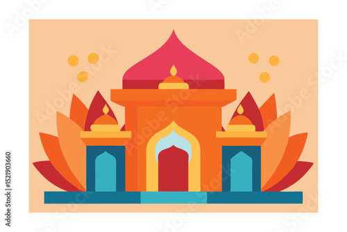 taj mahal vector illustration