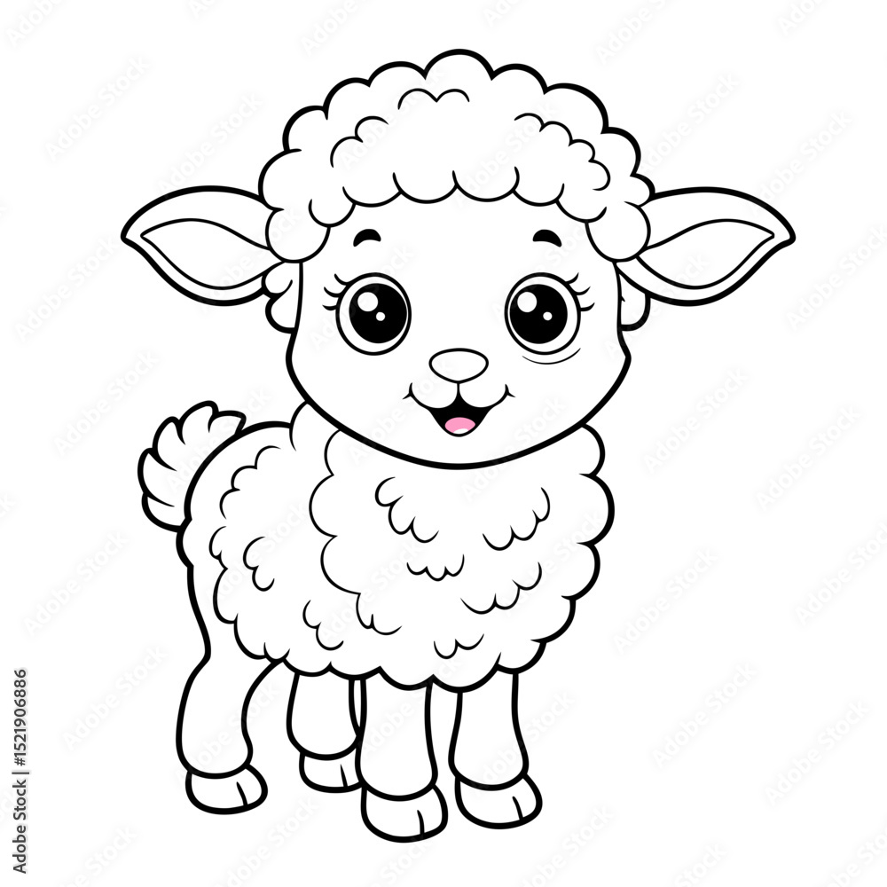 Cute Baby Sheep Vector – Farm Animal Illustration for Kids Cute Baby Sheep Vector – Farm Animal Illustration for Kids