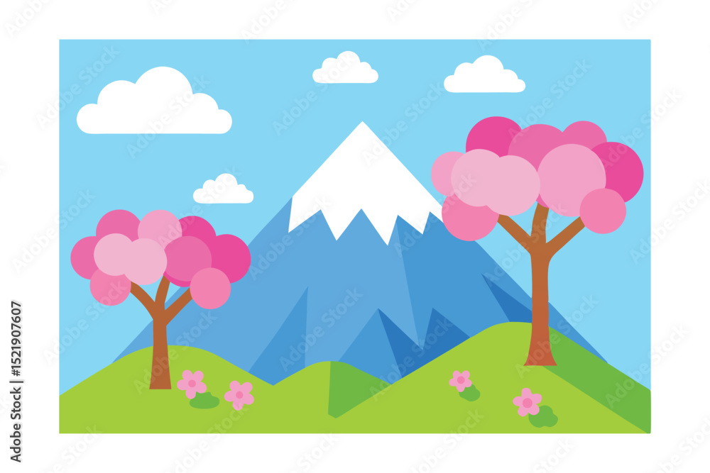 summer landscape with trees summer landscape with trees