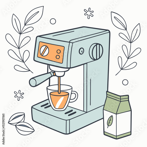 Coffee Maker Illustration Espresso Machine