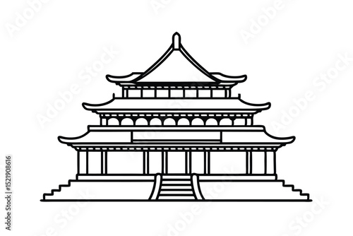 vector illustration of a temple