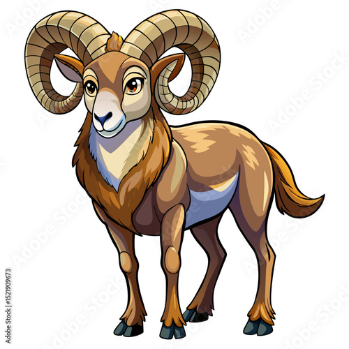 Cute Goat Vector – Farm Animal Illustration for Crafts, Kids, and Rustic Decor