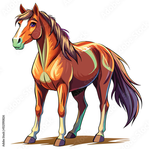 Horse Vector – Farm Animal Illustration for Kids, Crafts, and Rustic Decor