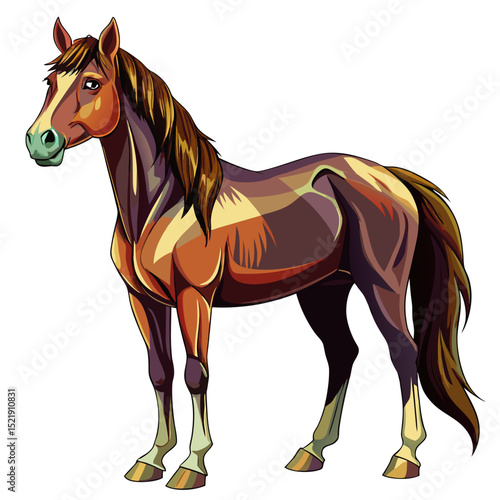 Horse Vector – Farm Animal Illustration for Kids, Crafts, and Rustic Decor