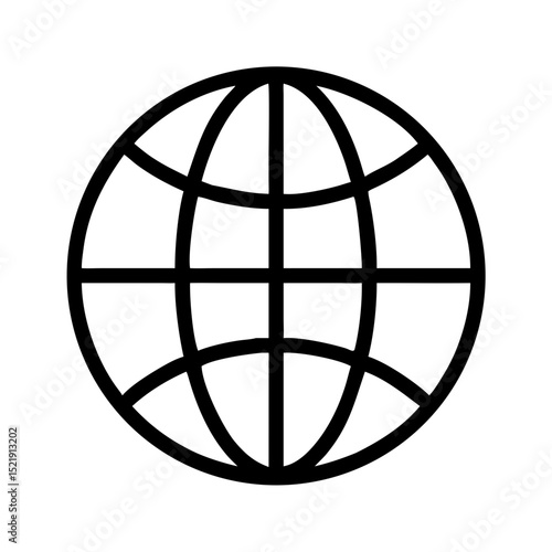 abstract Globe design element perfect for logo branding projects needing a sophisticated minimalist aesthetic suitable for upscale corporate identity design.