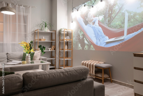 Interior of stylish living ...